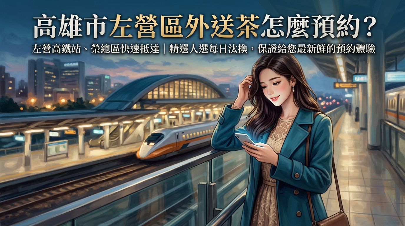 高雄市左營區外送茶怎麼預約？ 左營高鐵站、榮總區快速抵達，精選人選每日汰換，保證給您最新鮮的預約體驗。